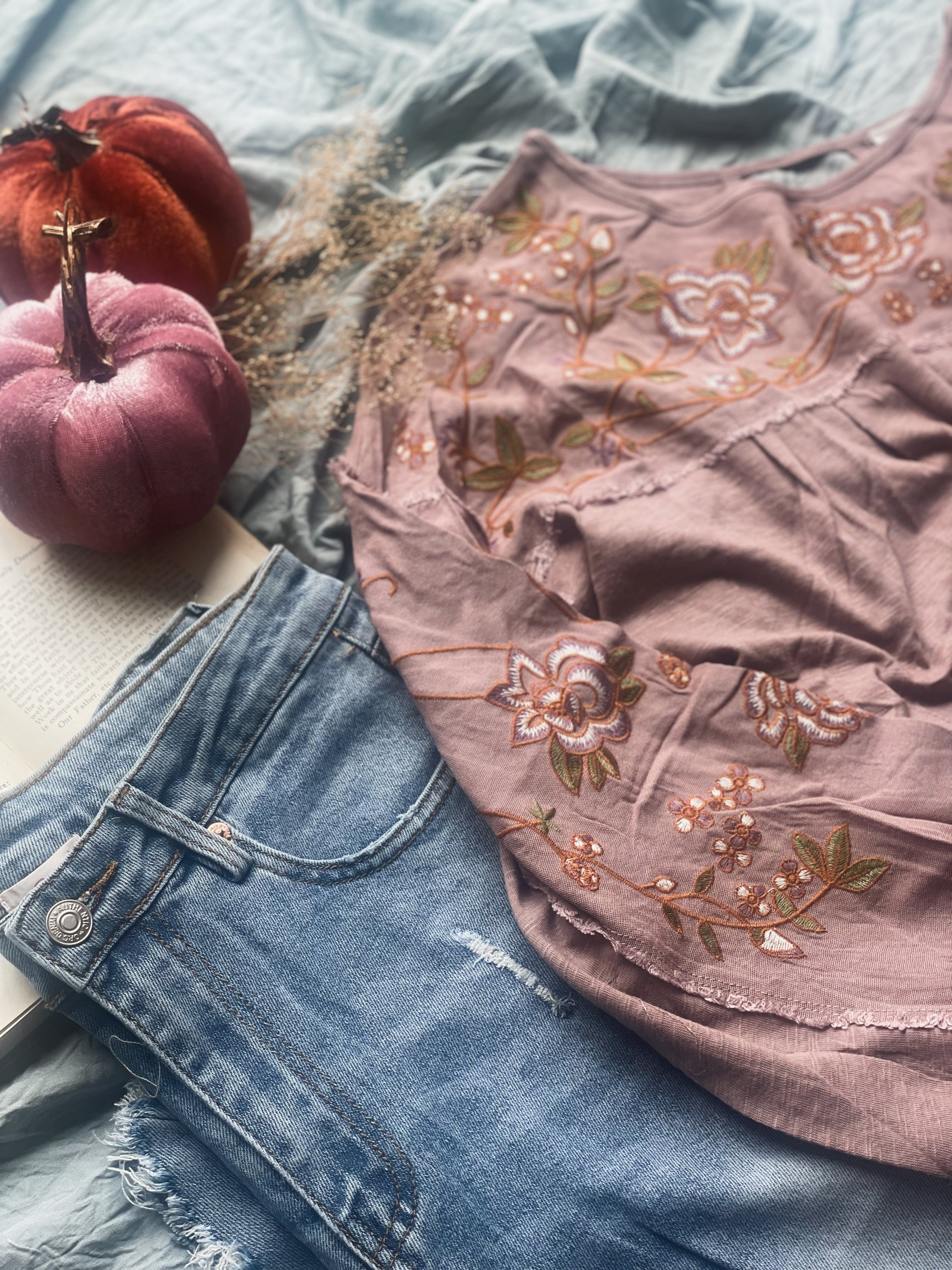 Rose Embroidered Blouse