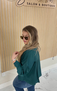 The Jade Satin Blouse